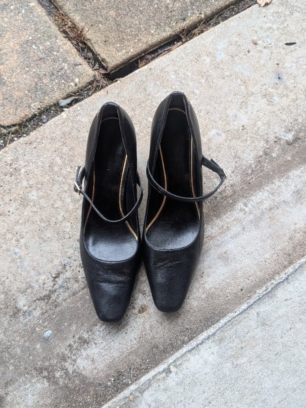 Tory Burch Black Leather Mary Jane Block Heel Pumps - Size 7.5M